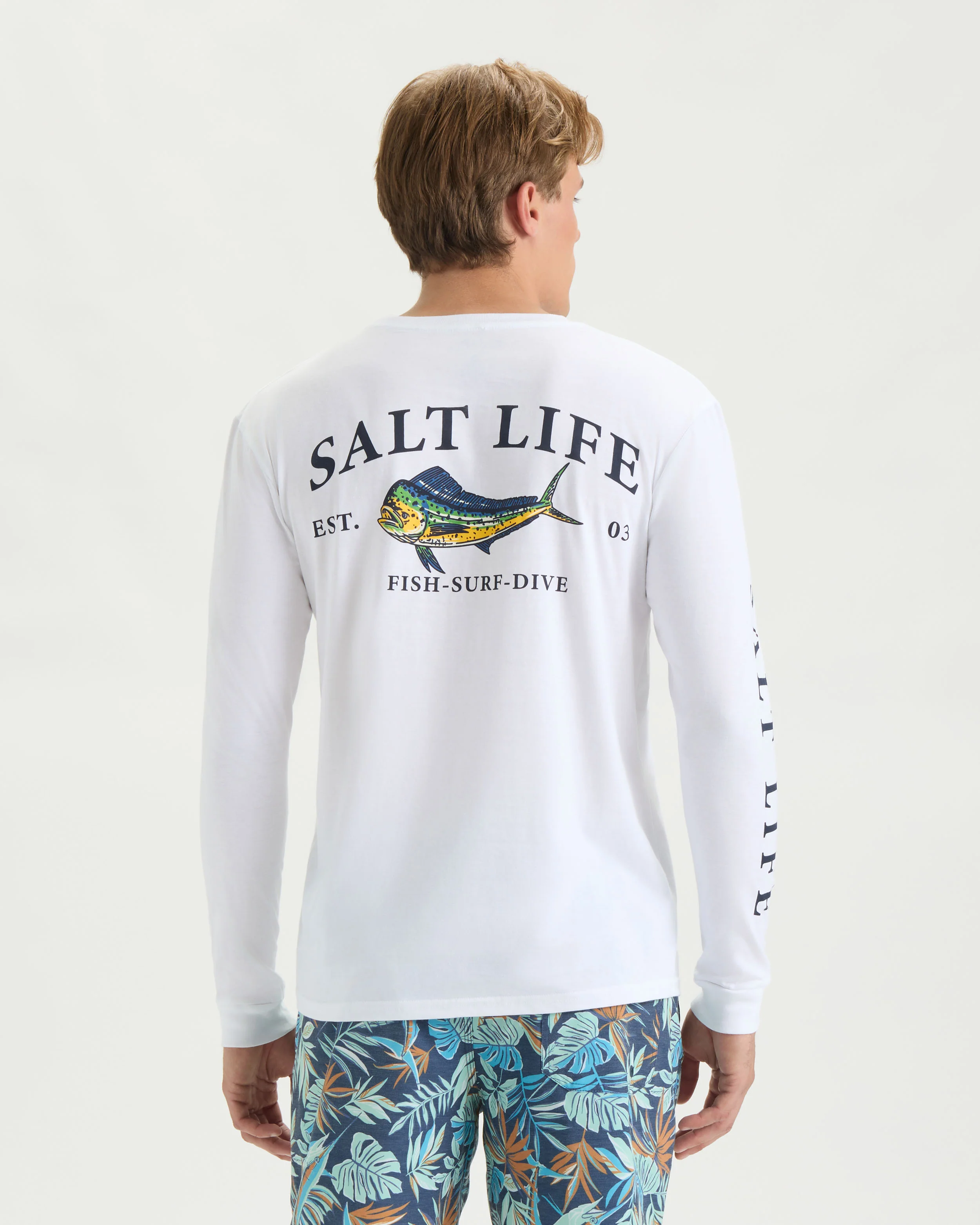 Men’s Painted Mahi Long Sleeve Shirt - Image 4
